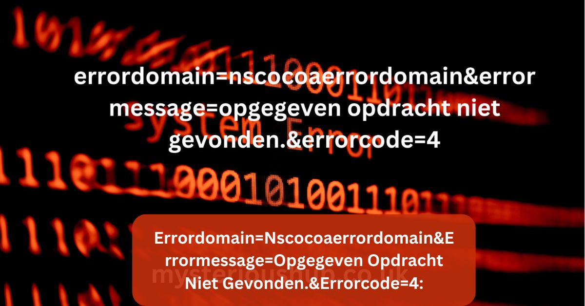 Errordomain=Nscocoaerrordomain&Errormessage=Opgegeven Opdracht Niet Gevonden.&Errorcode=4: